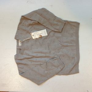 NWT Quincy Mae Fog sweater sz 12-18m